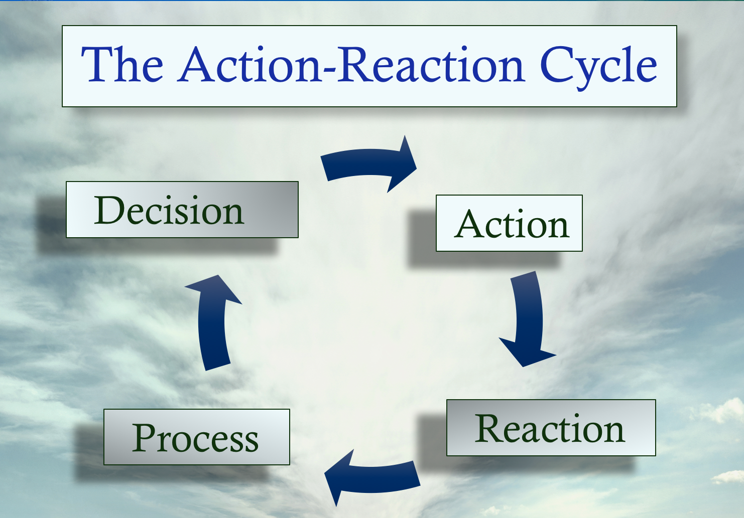 The Cycle of Action-Reaction in Novel Scenes